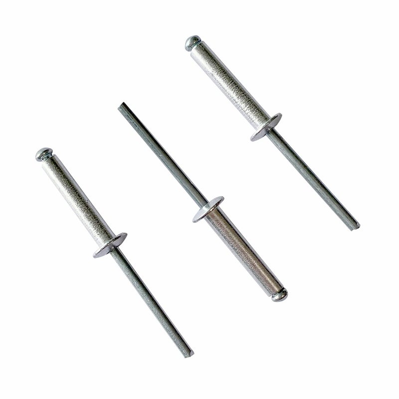 Maozaa 50 PCS 3/16"" x 1"" Aluminum Blind Rivets, 4.8 x 25mm Pop Rivets, Silver - Image 1